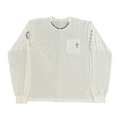 Chrome Hearts Neck Script Cross L/S Pocket Tee White