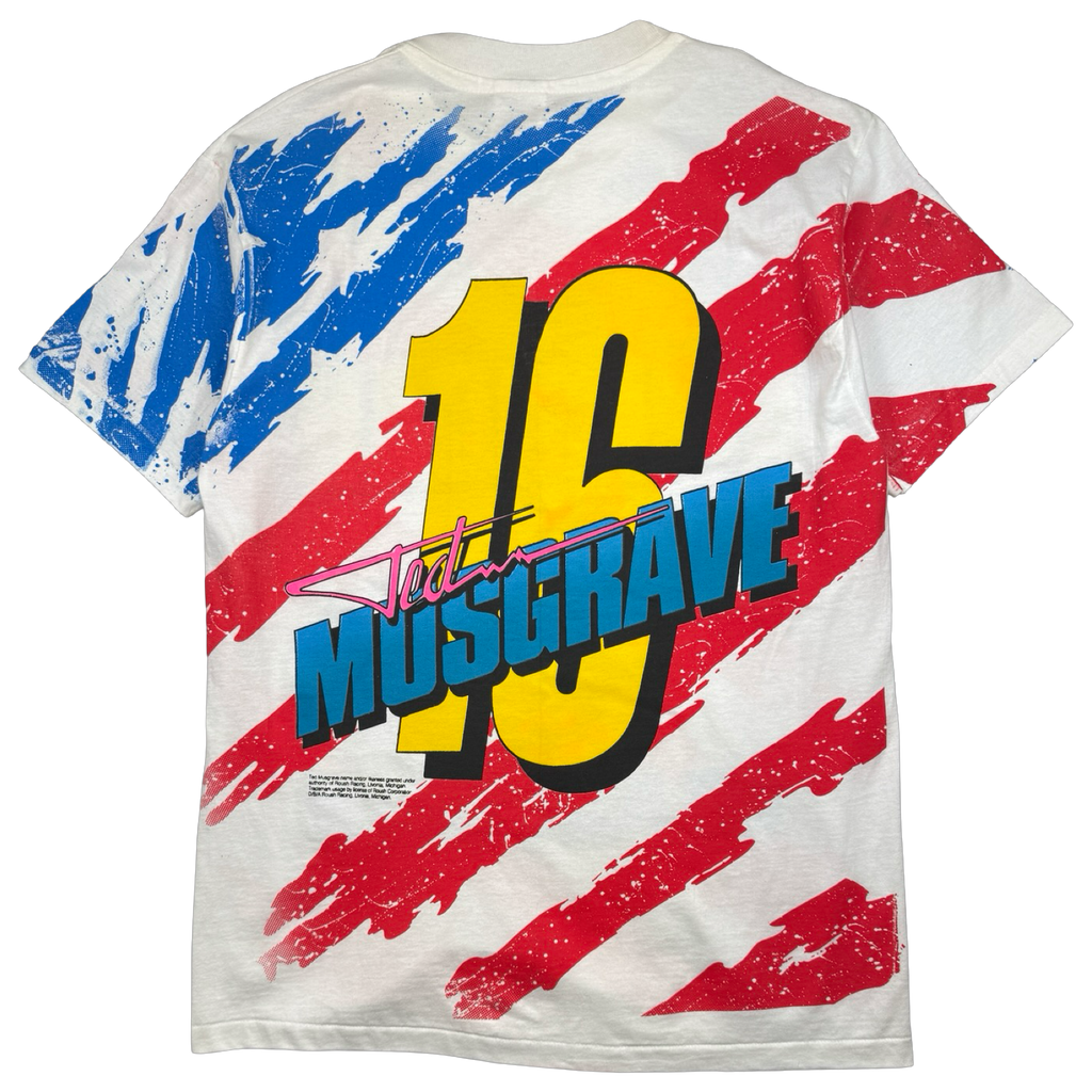 Vintage Ted Musgrave AOP Racing Tee White
