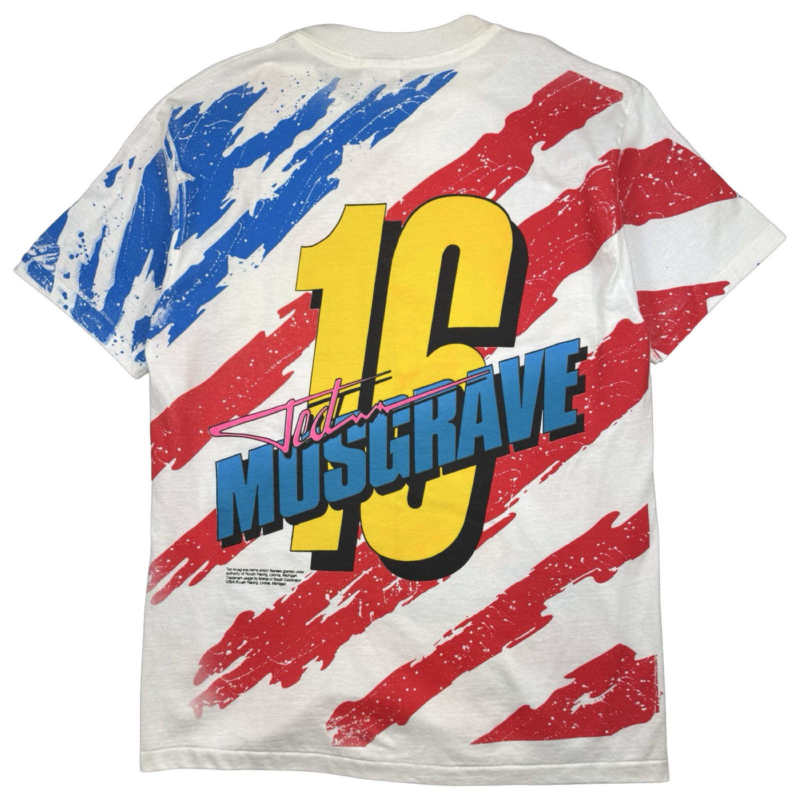 Vintage Ted Musgrave AOP Racing Tee White
