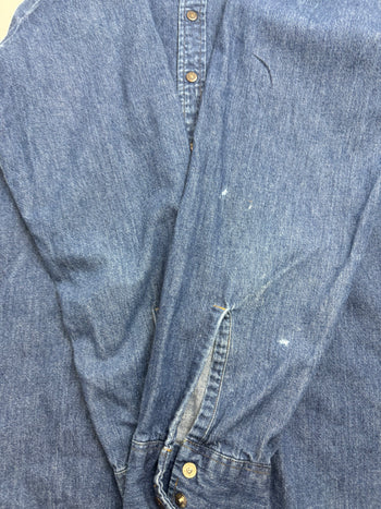 (XXL) Vintage Levis Orange Tab Denim Dark Washed Button Up