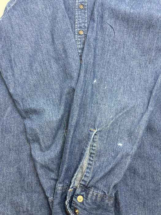 (XXL) Vintage Levis Orange Tab Denim Dark Washed Button Up | Vitnage Clothing Store Canada