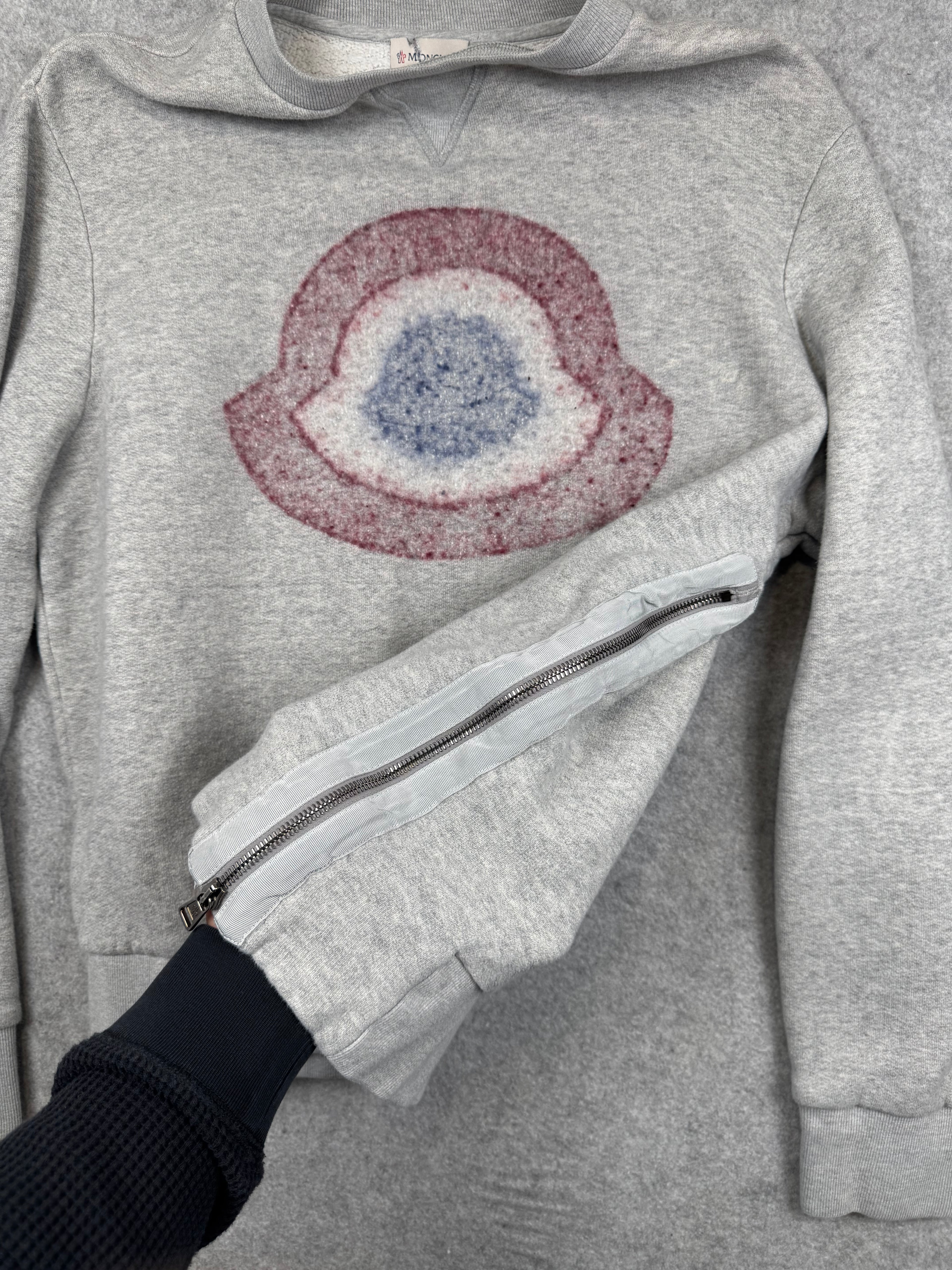Moncler Side Zipper Crewneck Grey (USED)