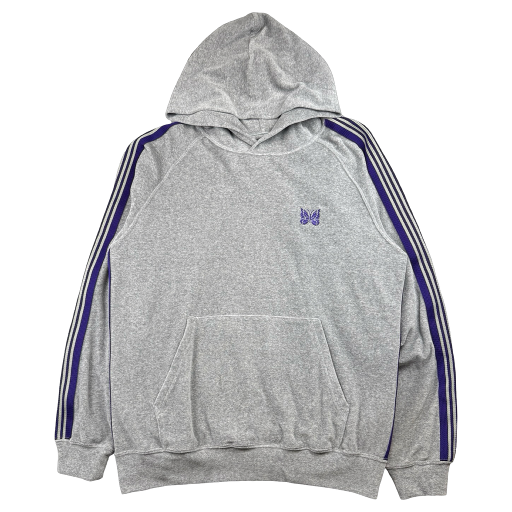 Needles Narrow Track Hoody Velour SS22 Grey