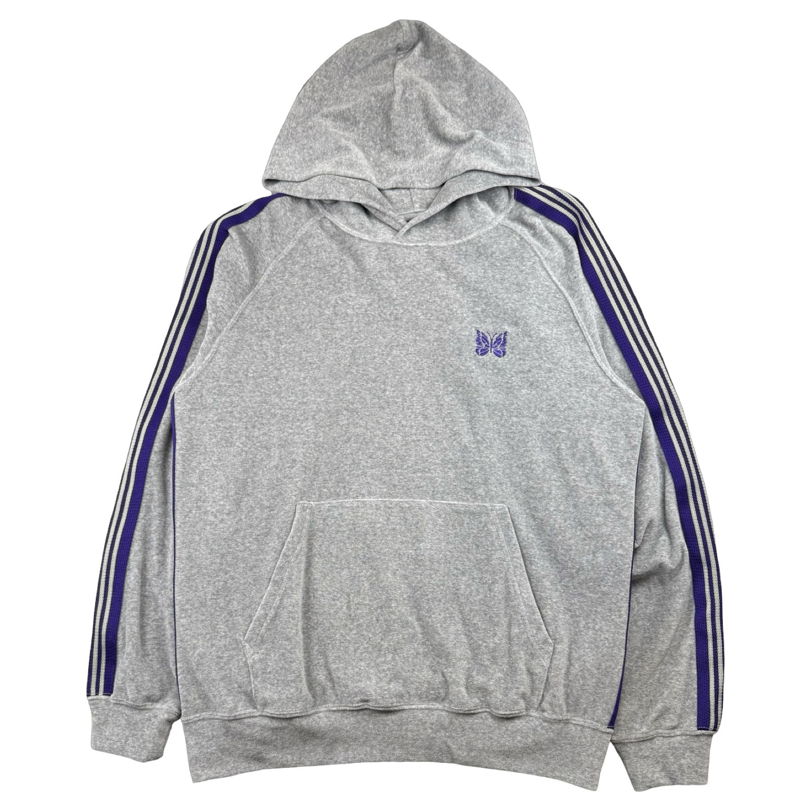 Needles Narrow Track Hoody Velour SS22 Grey