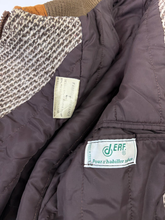 Vintage Tweed Wool Knit Bomber Jacket | Vitnage Clothing Store Canada