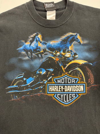 Vintage '01 Rehoboth Beach Harley Davidson Tee Black