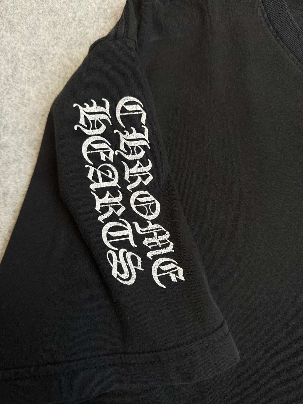 Chrome Hearts Sleeve Script Multi Cross Pocket Tee Black