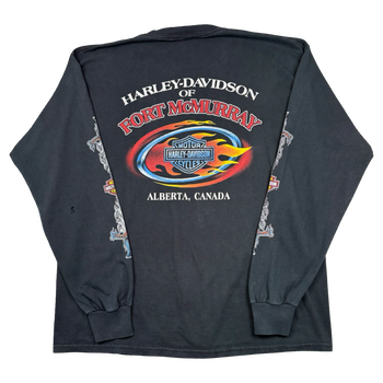 Vintage Harley Davidson Dragon Dagger L/S Tee Black