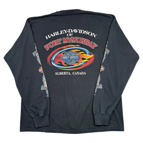 Vintage Harley Davidson Dragon Dagger L/S Tee Black | Vintage Clothing Store Canada