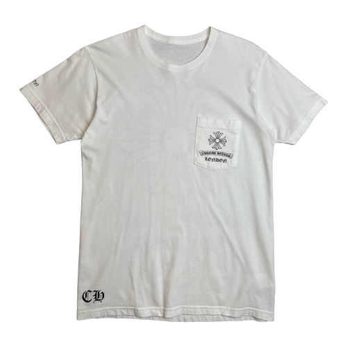 Chrome Hearts London Scroll Pocket Tee White | Vintage Clothing Store Canada