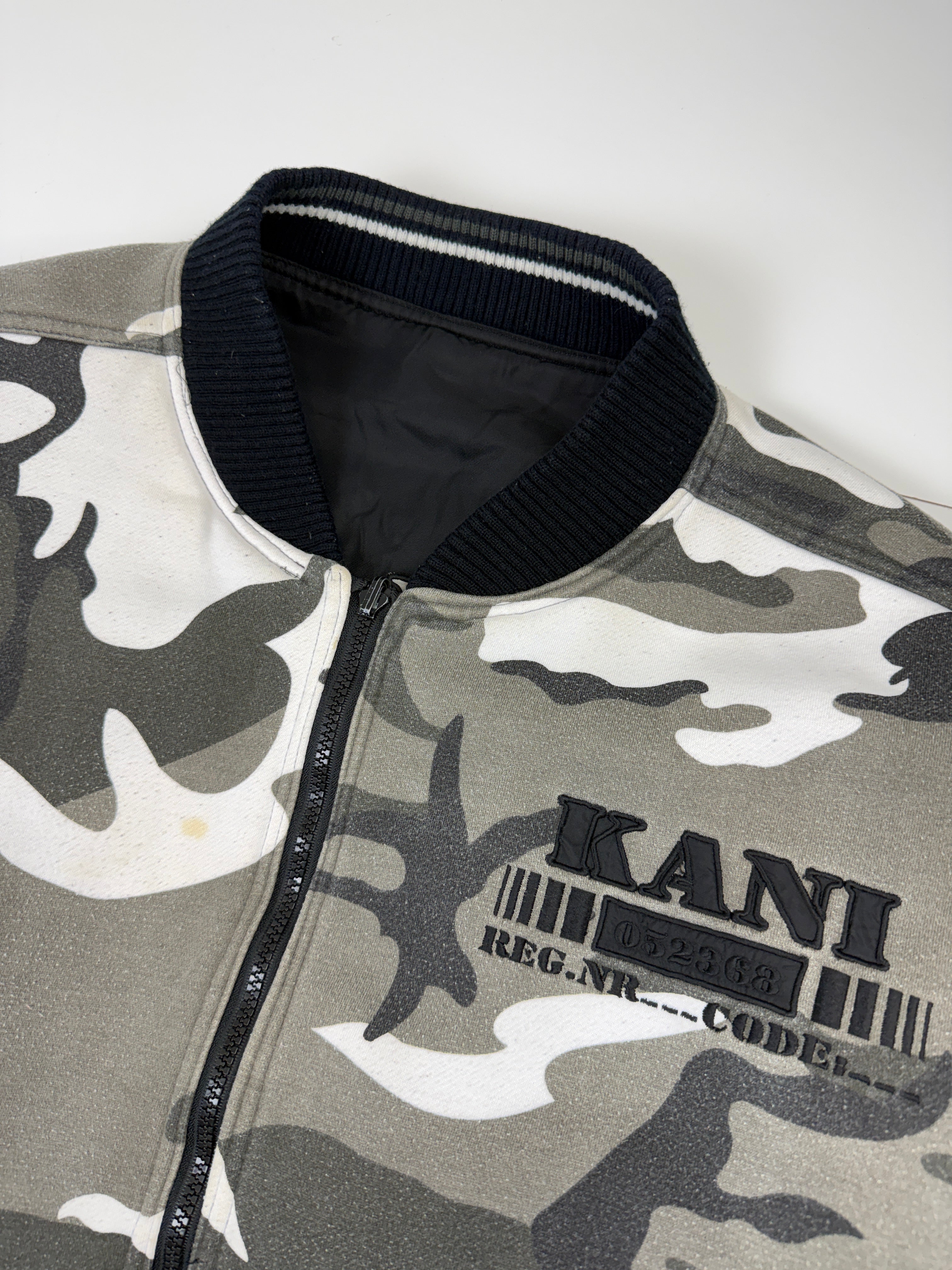 Vintage Karl Kani Reversible Camo Bomber Jacket