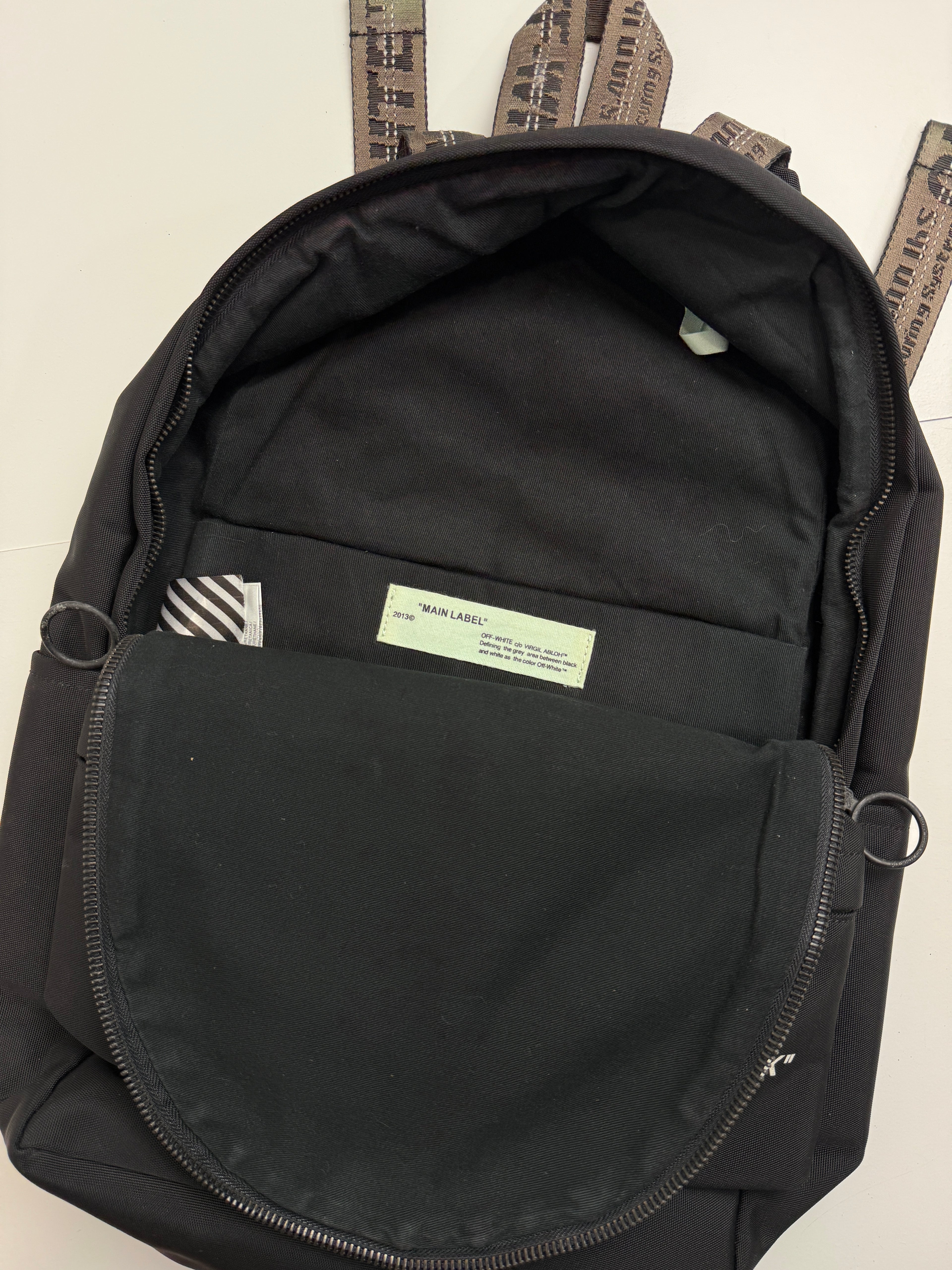 Off-White Quote Backpack Black