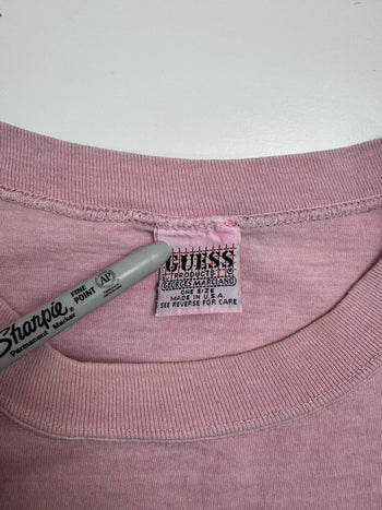 (L) Vintage Guess USA Tee Pink