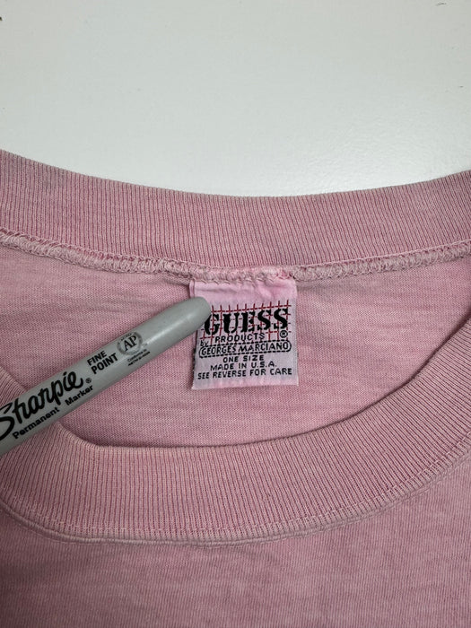 (L) Vintage Guess USA Tee Pink | Vitnage Clothing Store Canada