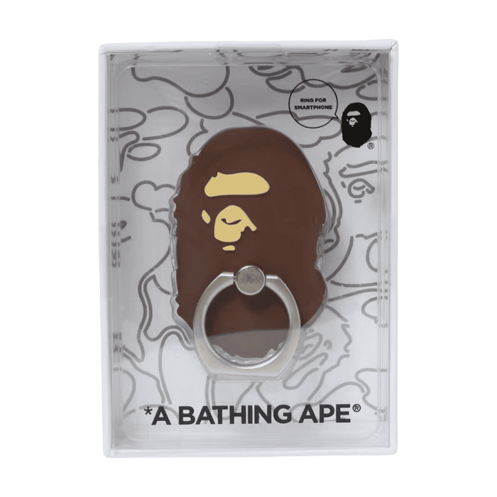 BAPE Ape Head Smartphone Ring Brown | Vitnage Clothing Store Canada
