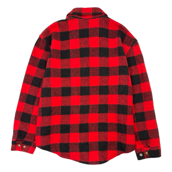 Vintage Labatt Wildcat Wool Plaid Flannel Jacket Red