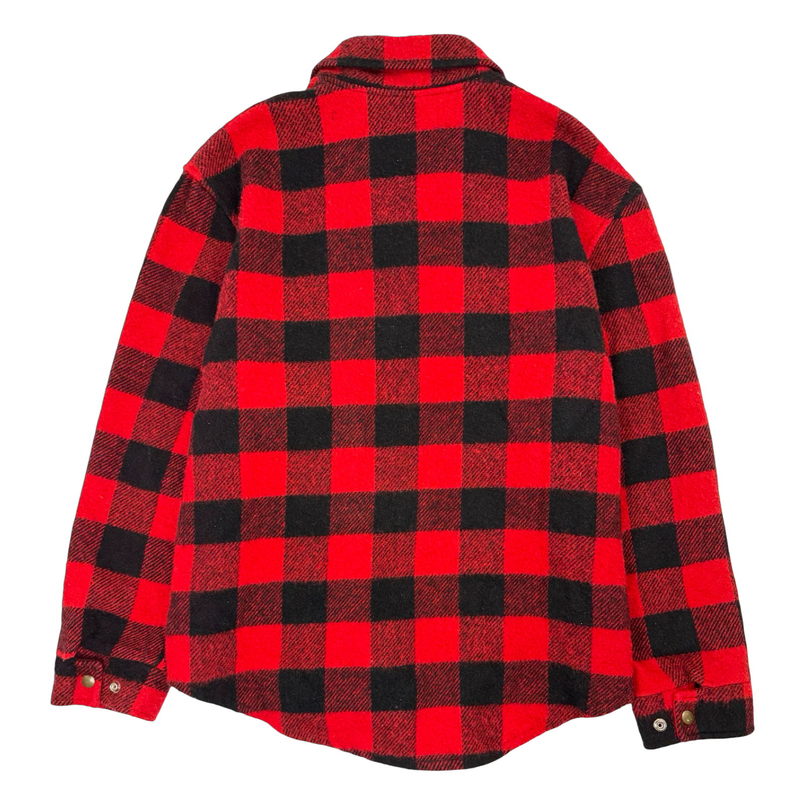 Vintage Labatt Wildcat Wool Plaid Flannel Jacket Red