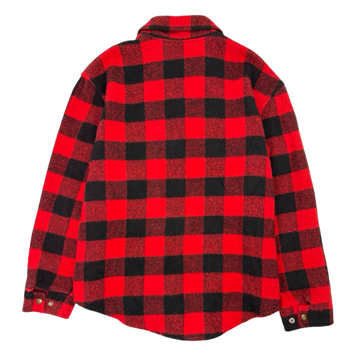 Vintage Labatt Wildcat Wool Plaid Flannel Jacket Red | Vintage Clothing Store Canada