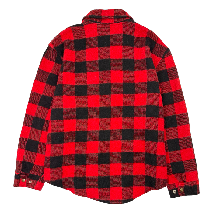 Vintage Labatt Wildcat Wool Plaid Flannel Jacket Red | Vitnage Clothing Store Canada