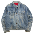 Vintage Red Interior Insulated Denim Jacket