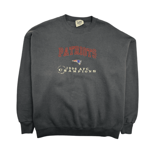 (XXL) Vintage New England Patriots Sweatshirt Navy | Vintage Clothing Store Canada