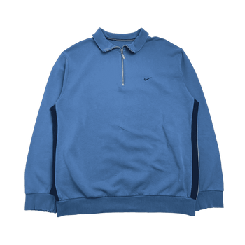 (L) Vintage 2000s Nike Quarter-Zip Sweatshirt Blue