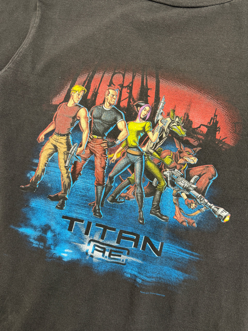 Vintage 90's Titan A.E Movie Tee Black
