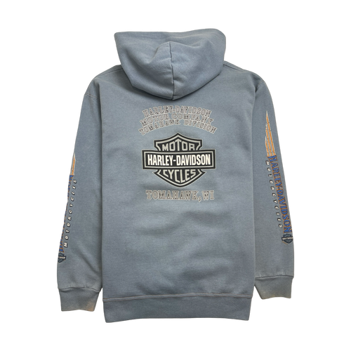 (S) Vintage '00 Harley Davidson Hoodie Light Blue | Vintage Clothing Store Canada