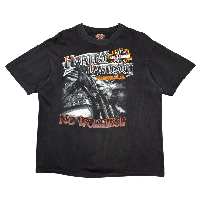 Vintage Harley Davidson No Worries Tee Black