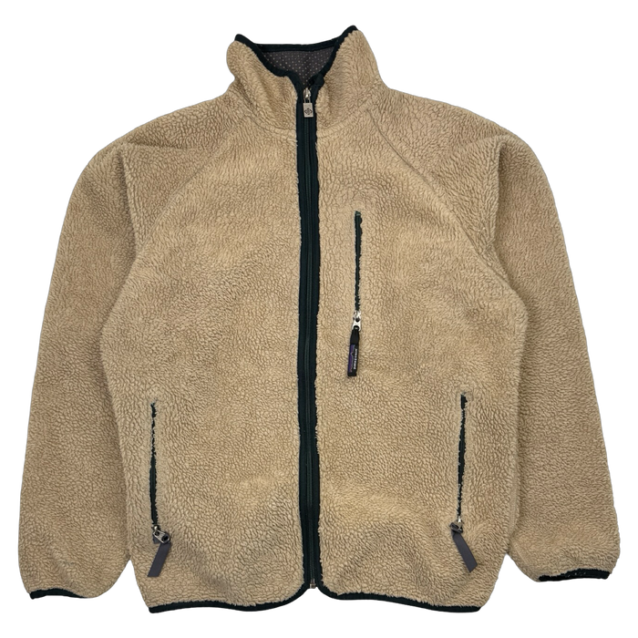 Vintage 90s Patagonia Full Zip Fleece Oatmeal | Vitnage Clothing Store Canada