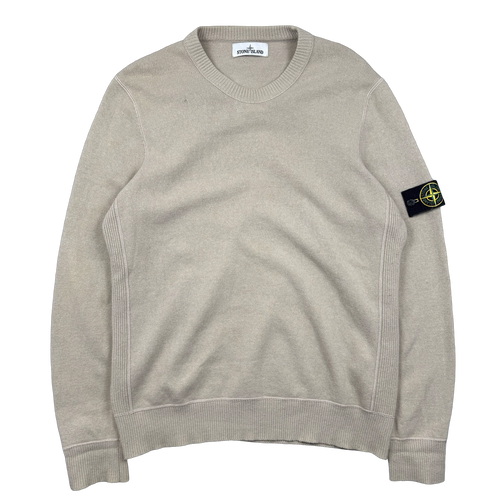 Stone Island Knitted Crewneck Cream (USED) | Vintage Clothing Store Canada
