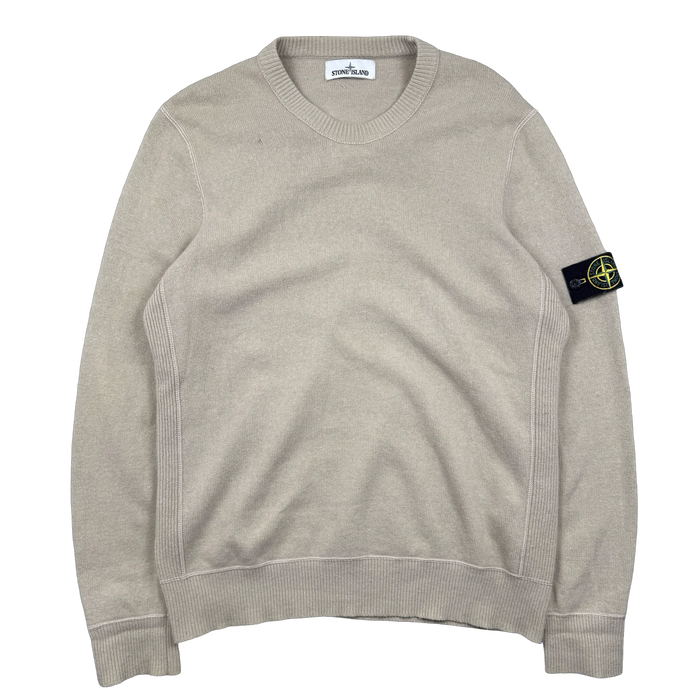 Stone Island Knitted Crewneck Cream (USED) | Vitnage Clothing Store Canada