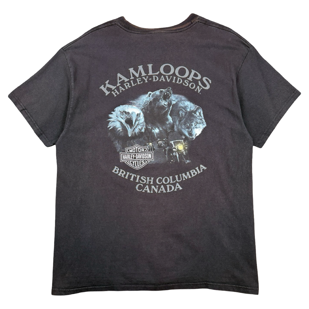 Vintage Harley Davidson Kamloops Animals Tee Black