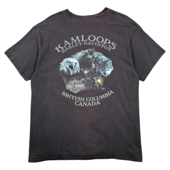 Vintage Harley Davidson Kamloops Animals Tee Black