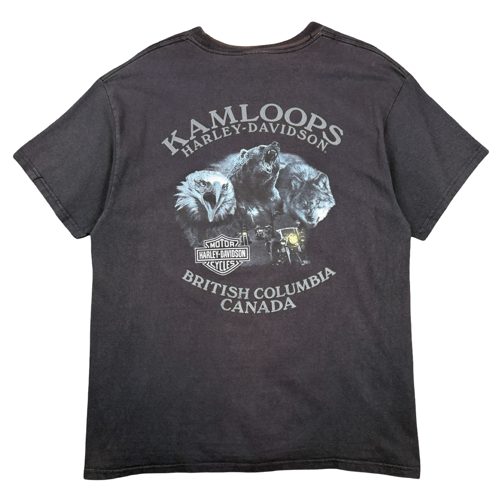 Vintage Harley Davidson Kamloops Animals Tee Black