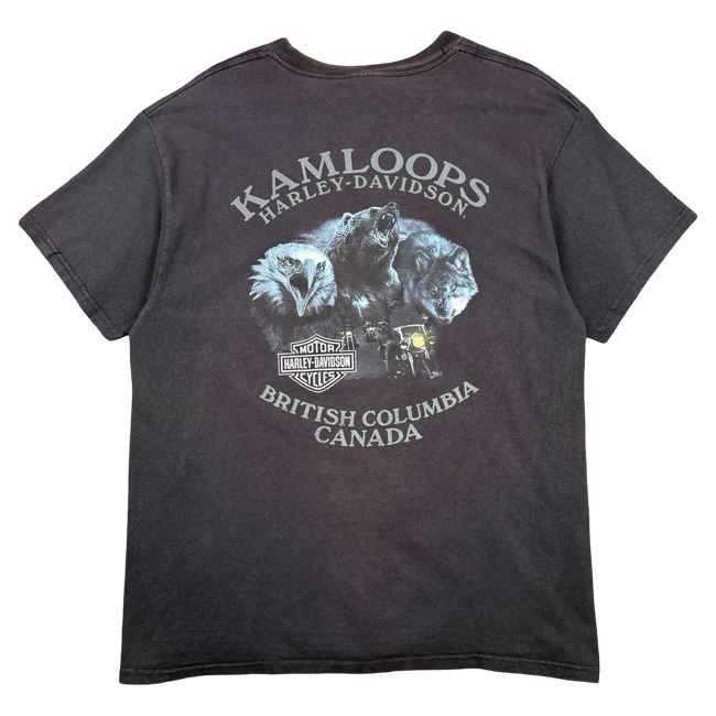 Vintage Harley Davidson Kamloops Animals Tee Black