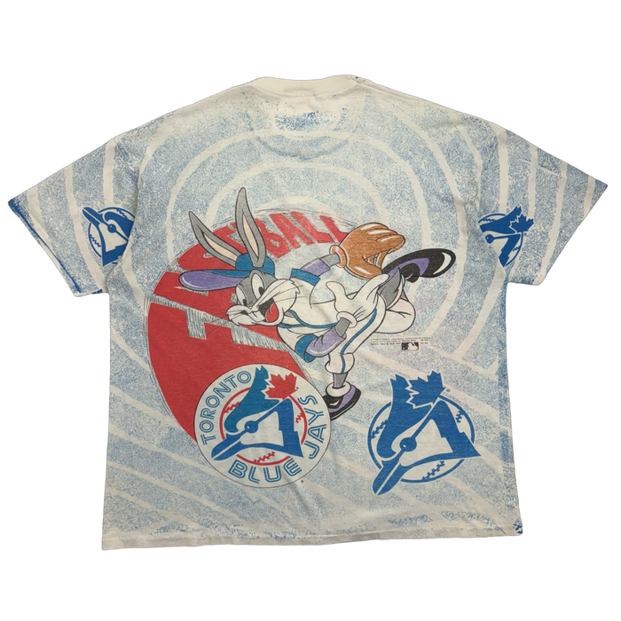 Vintage 1993 Toronto Blue Jays Looney Tunes AOP Tee | Vitnage Clothing Store Canada