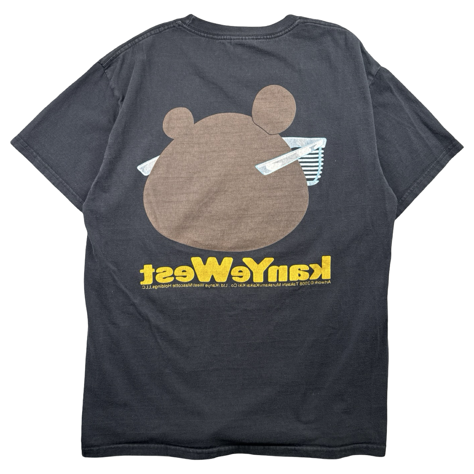 Vintage 2000’s Kanye West x Takashi Murakami Graduation Bear Tee Black