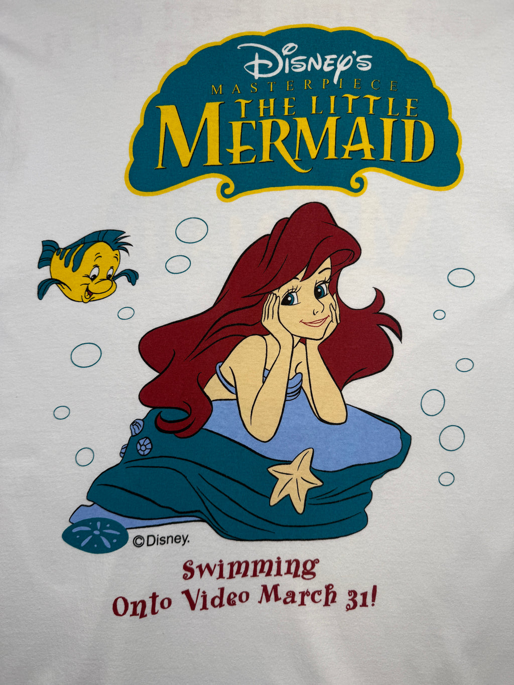 Vintage The Little Mermaid Promo Tee White