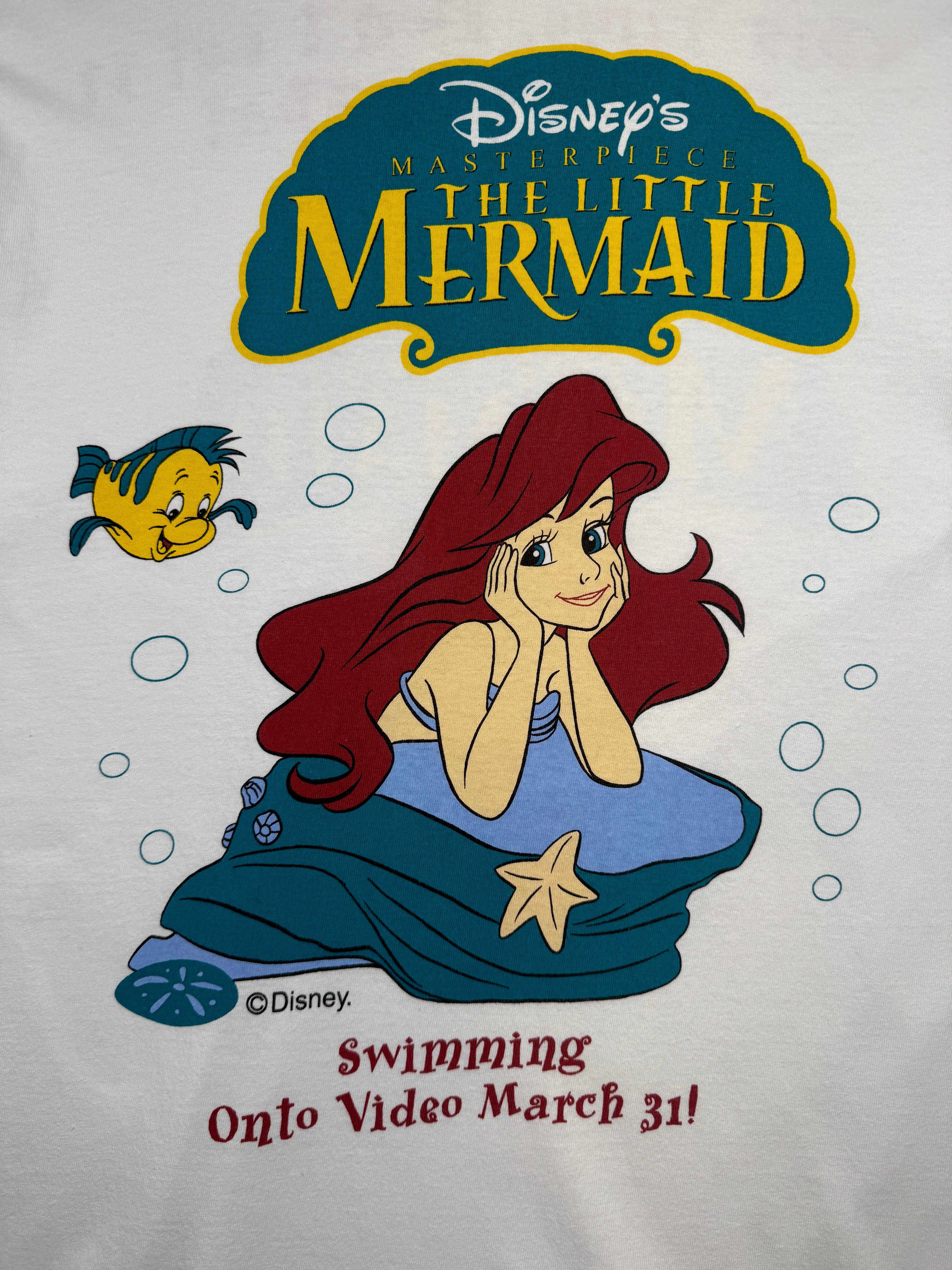 Vintage The Little Mermaid Promo Tee White