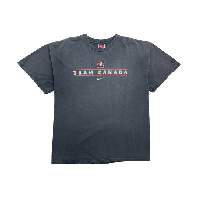 Vintage 2000s Nike Team Canada Tee Faded Black