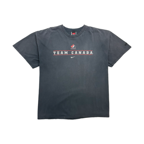 Vintage 2000s Nike Team Canada Tee Faded Black | Vintage Clothing Store Canada