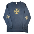 Vintage West Coast Choppers Bike Cross Sleeve L/S Tee Navy