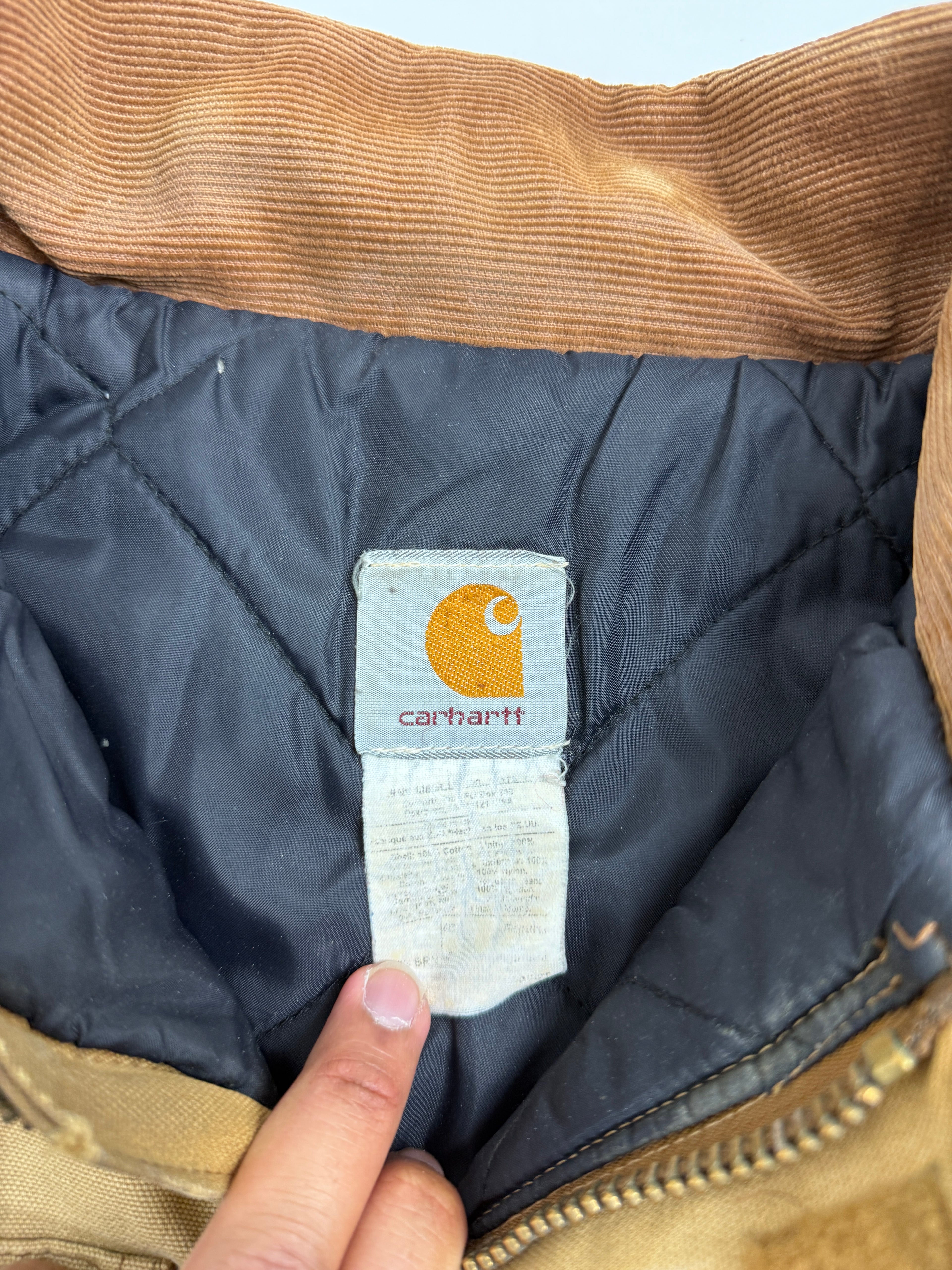 Vintage Carhartt Quilt Lined Arctic Work Jacket Tan