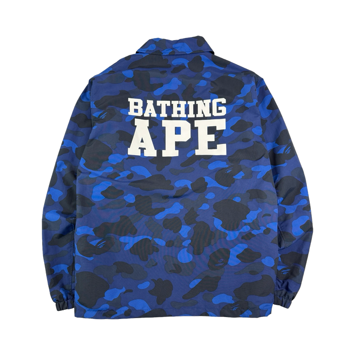 BAPE Color Camo Coach Jacket Blue (USED) | Vitnage Clothing Store Canada
