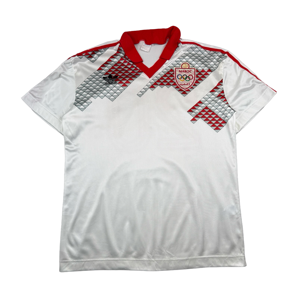 Vintage 90's Adidas Olypmics Morocco Soccer Jersey White