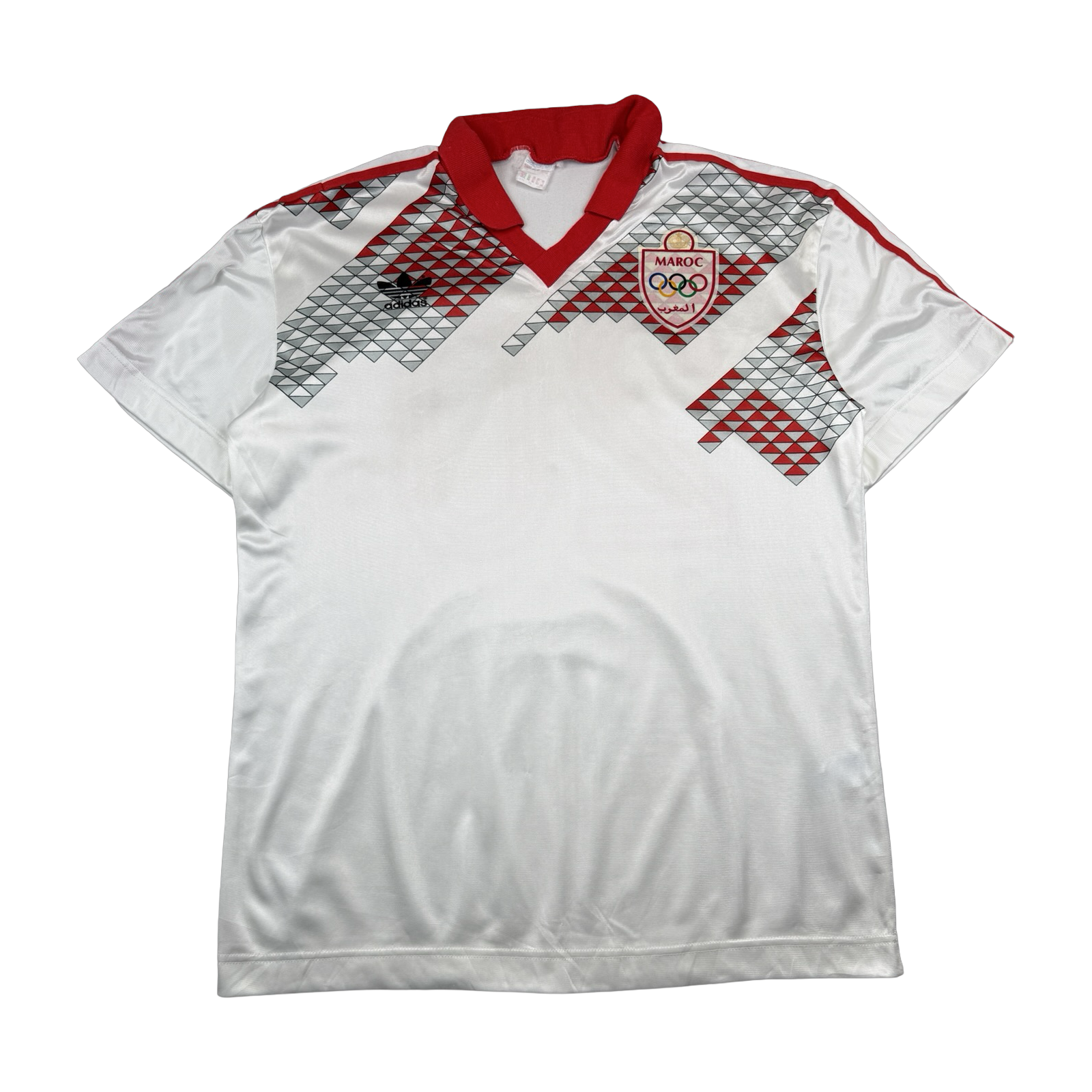 Vintage 90's Adidas Olypmics Morocco Soccer Jersey White