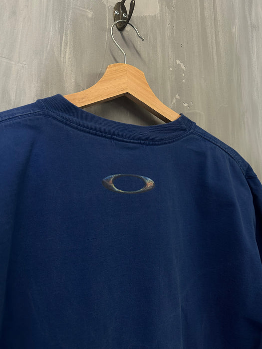 Vintage Oakley Software Logo Tee Blue | Vitnage Clothing Store Canada