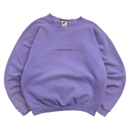 Vintage 1990s Nike Air Embroidered Sweatshirt Purple | Vintage Clothing Store Canada