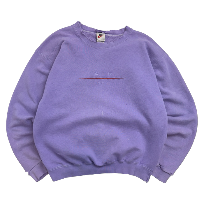 Vintage 1990s Nike Air Embroidered Sweatshirt Purple | Vitnage Clothing Store Canada